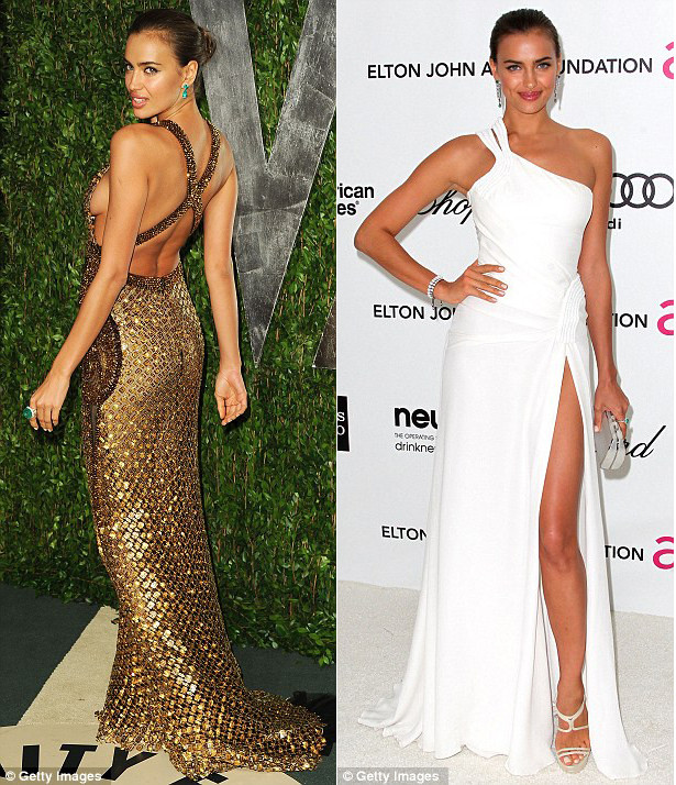 Irina Shayk với những bộ váy tuyệt đẹp khi tham dự những bữa tiệc Oscar