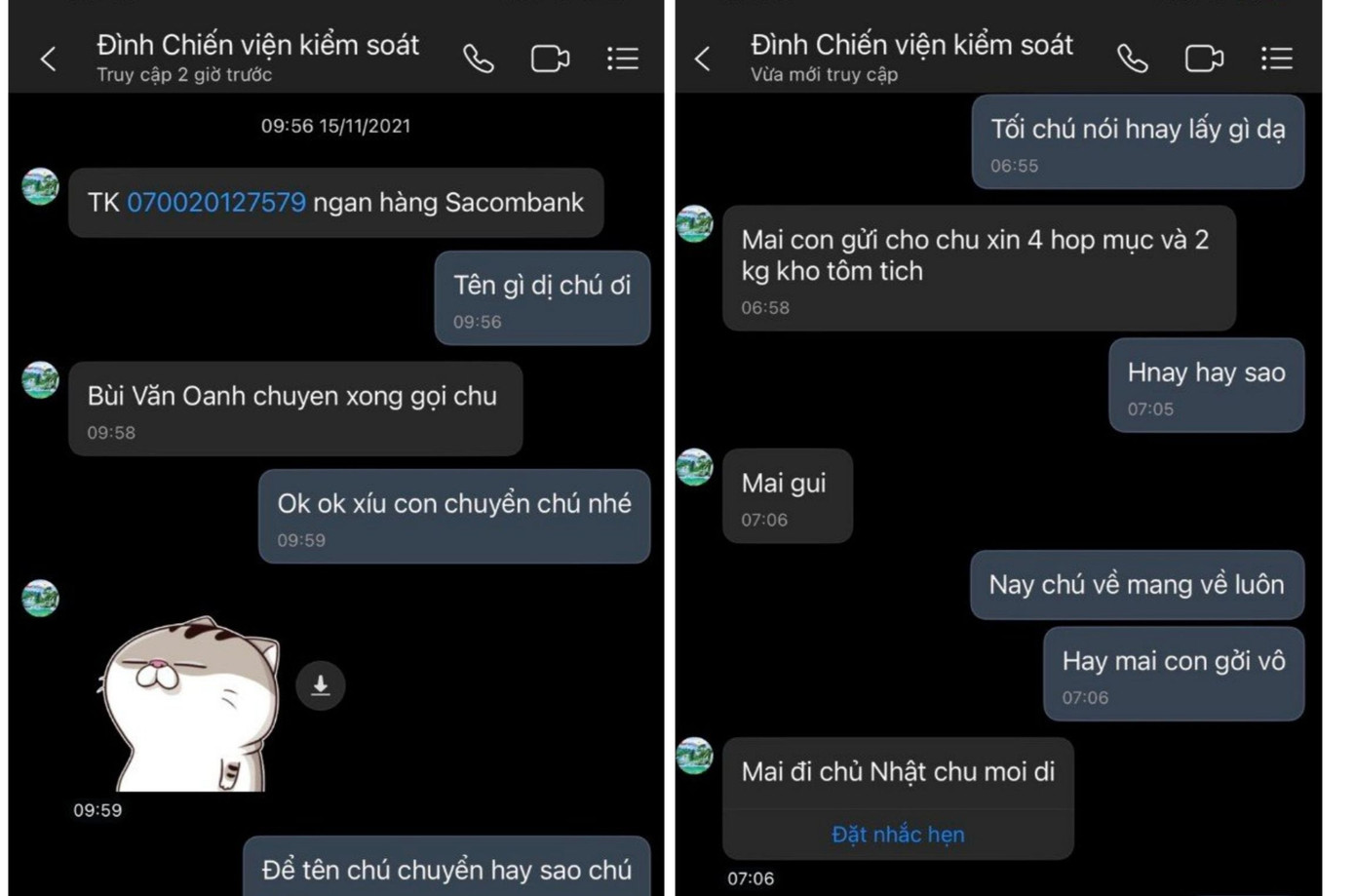 Một số tin nhắn "vòi vĩnh" của ông Chiến với người nhà bị can. Một số tin nhắn "vòi vĩnh" của ông Chiến với người nhà bị can.