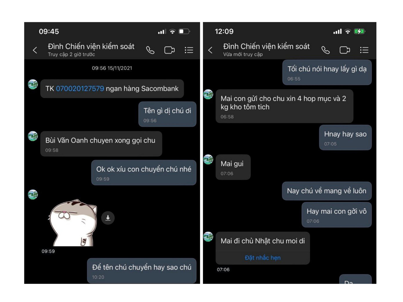 Một số tin nhắn "vòi vĩnh" của ông Chiến với người nhà bị can. Một số tin nhắn "vòi vĩnh" của ông Chiến với người nhà bị can.