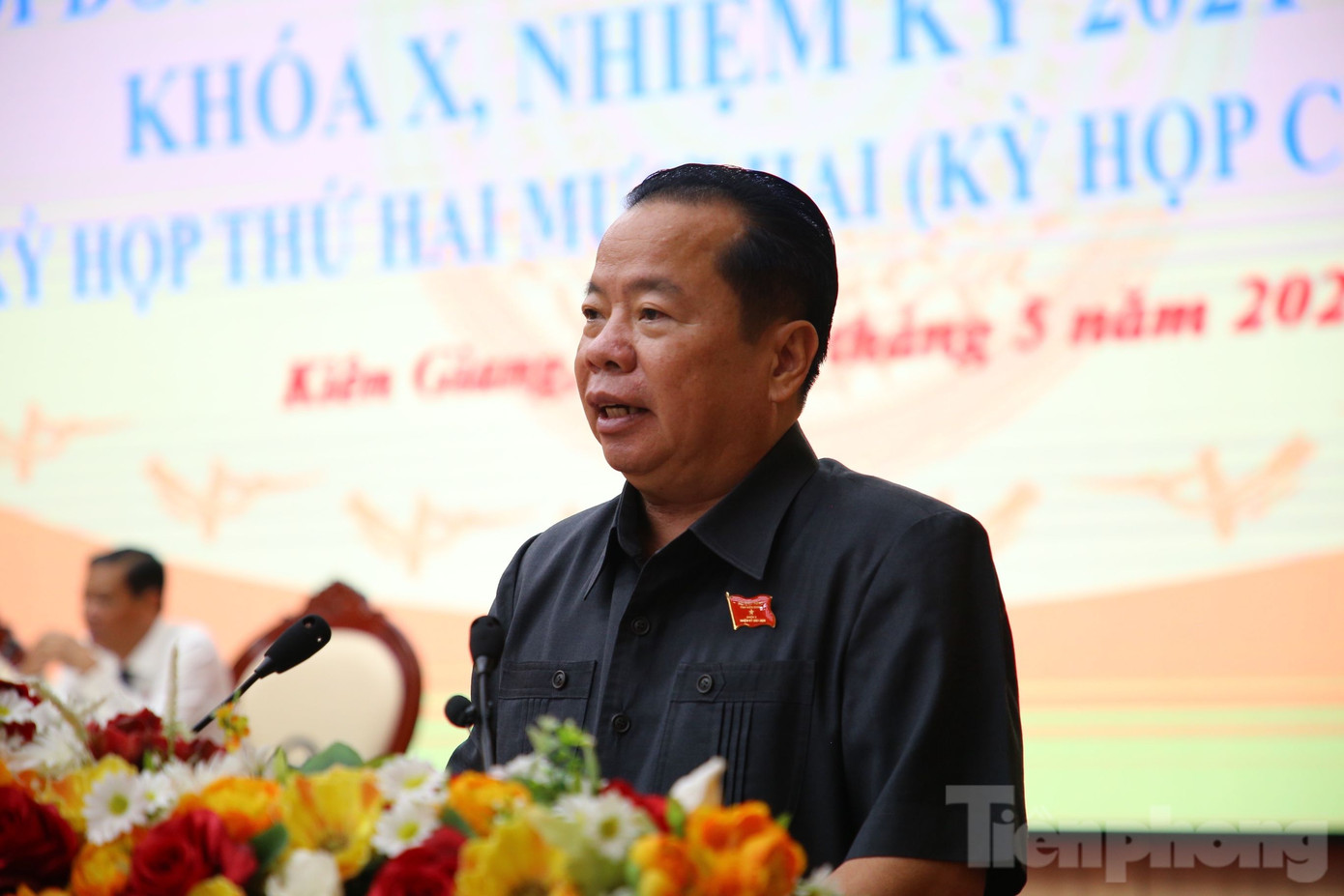 Ông Mai Văn Huỳnh - Phó Bí thư Tỉnh uỷ, Chủ tịch HĐND tỉnh Kiên Giang, phát biểu bế mạc kỳ họp.