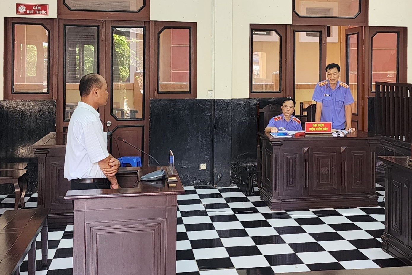 Bị cáo Nguyễn Ngọc Chẩn tại toà.