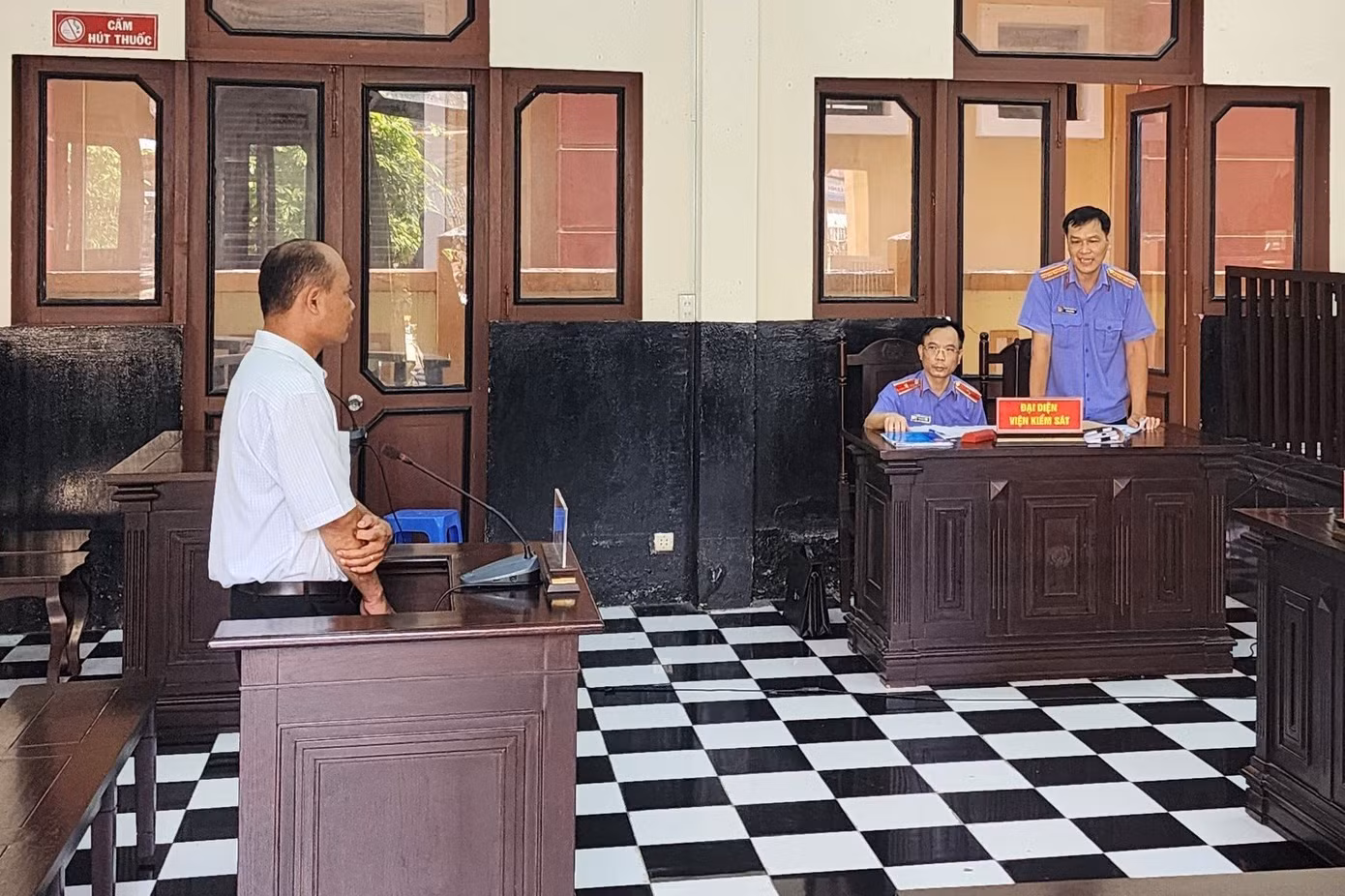 Bị cáo Nguyễn Ngọc Chẩn tại toà.