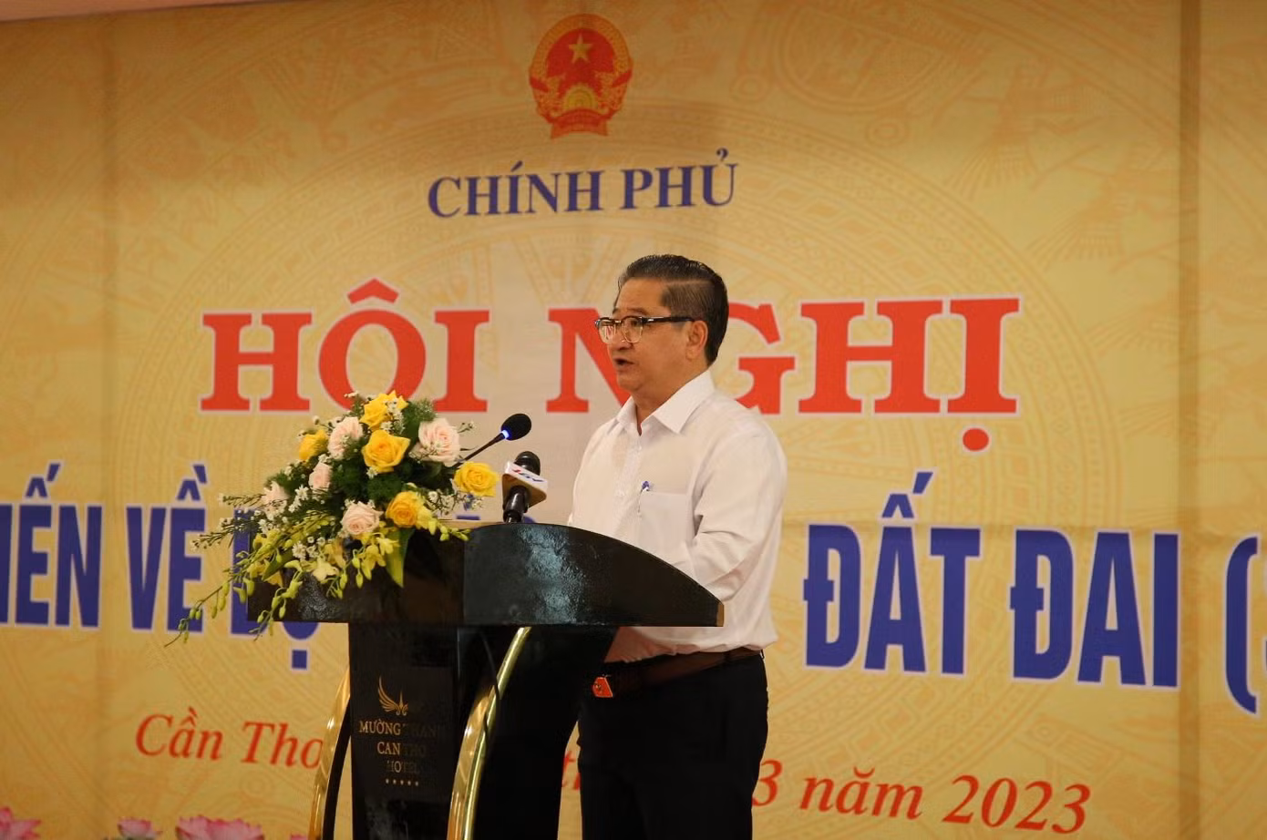 Ông Trần Việt Trường - Chủ tịch UBND TP. Cần Thơ phát biểu.