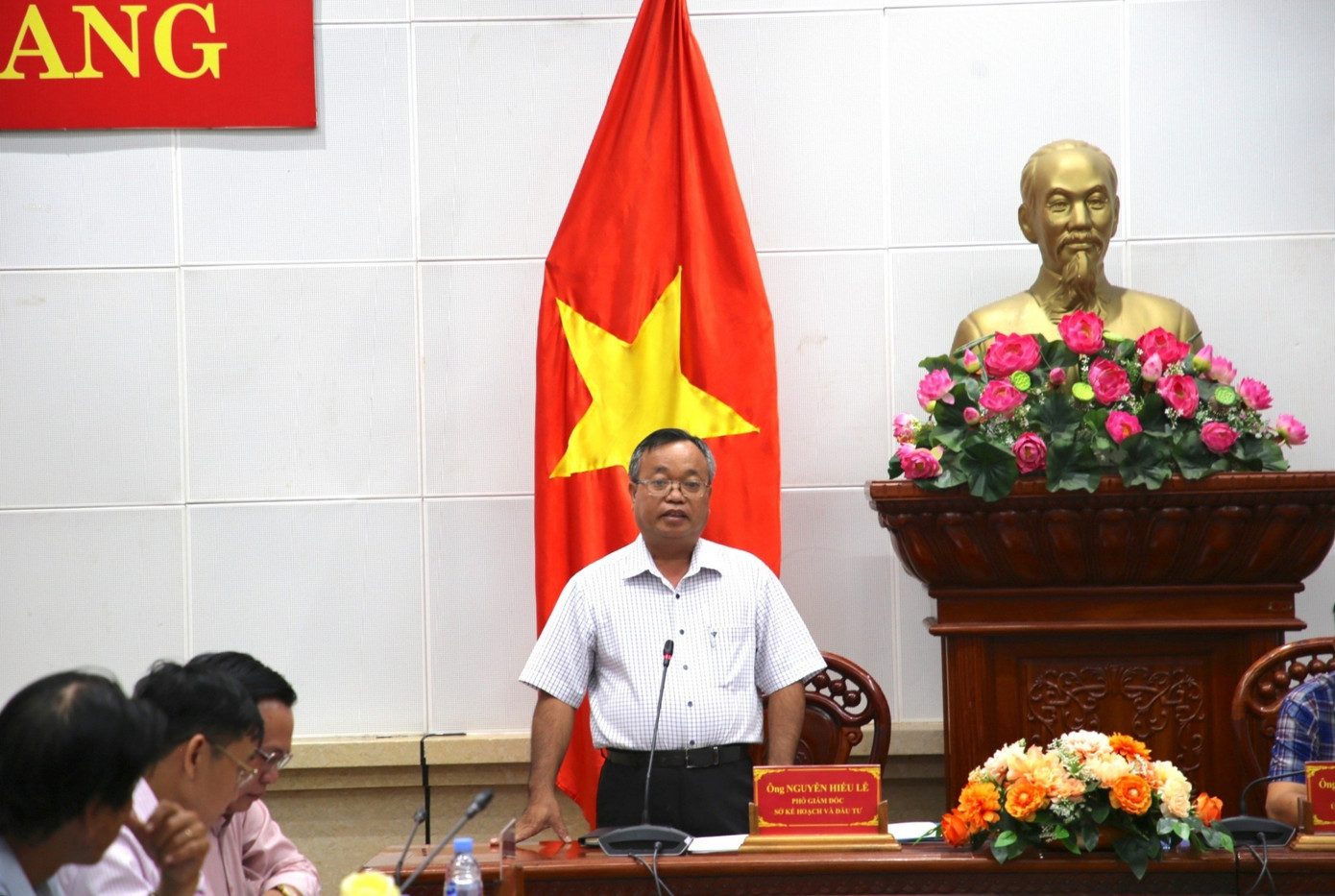 Ông Nguyễn Hiếu Lễ - Phó giám đốc Sở Kế hoạch và Đầu tư tỉnh Tiền Giang - phát biểu tại buổi họp báo. Ông Nguyễn Hiếu Lễ - Phó giám đốc Sở Kế hoạch và Đầu tư tỉnh Tiền Giang - phát biểu tại buổi họp báo.