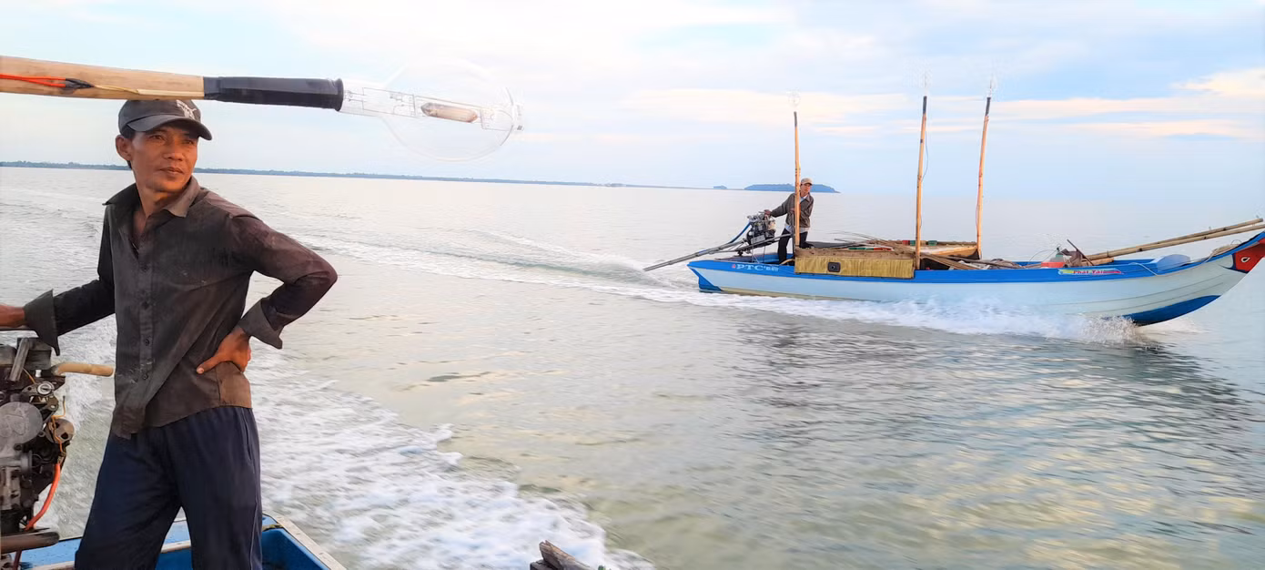 Một chuyến câu mực mé thành công cần phải có dàn đèn cao áp, công suất mỗi bóng đèn từ 500 đến hơn 1000W và nhiều màu khác nhau để dẫn dụ mực. Tuy nhiên, có 4 màu chủ đạo thường hay thấy trong các dàn đèn dẫn dụ mực gồm đèn trắng, đèn xanh lá, đèn tím và đèn màu đỏ. Một chuyến câu mực mé thành công cần phải có dàn đèn cao áp, công suất mỗi bóng đèn từ 500 đến hơn 1000W và nhiều màu khác nhau để dẫn dụ mực. Tuy nhiên, có 4 màu chủ đạo thường hay thấy trong các dàn đèn dẫn dụ mực gồm đèn trắng, đèn xanh lá, đèn tím và đèn màu đỏ.