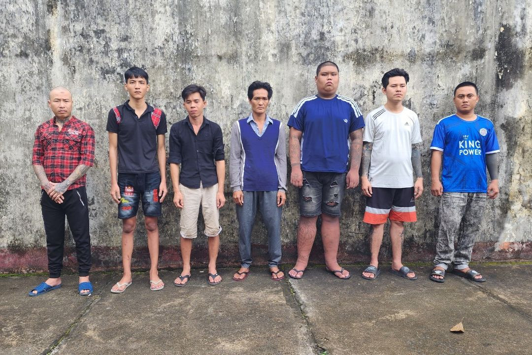 7 đối tượng tại cơ quan công an.