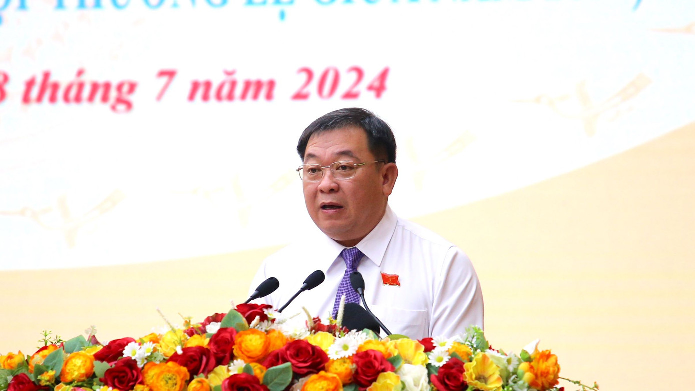 Ông Lê Thanh Việt - Chủ tịch Uỷ ban MTTQ Việt Nam tỉnh Kiên Giang phát biểu tại kỳ họp. Ông Lê Thanh Việt - Chủ tịch Uỷ ban MTTQ Việt Nam tỉnh Kiên Giang phát biểu tại kỳ họp.