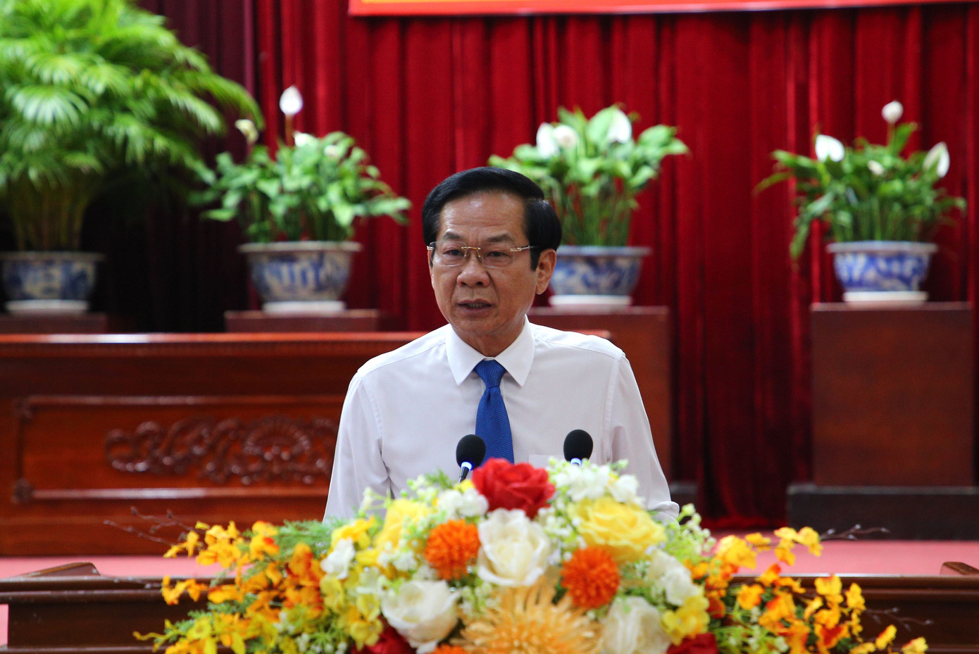 Bí thư Thành uỷ Cần Thơ Đỗ Thanh Bình phát biểu. Ảnh: Nhật Huy Bí thư Thành uỷ Cần Thơ Đỗ Thanh Bình phát biểu. Ảnh: Nhật Huy