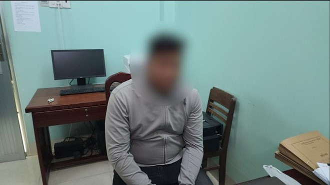 K. tại cơ quan Công an. Ảnh: Văn Vũ.