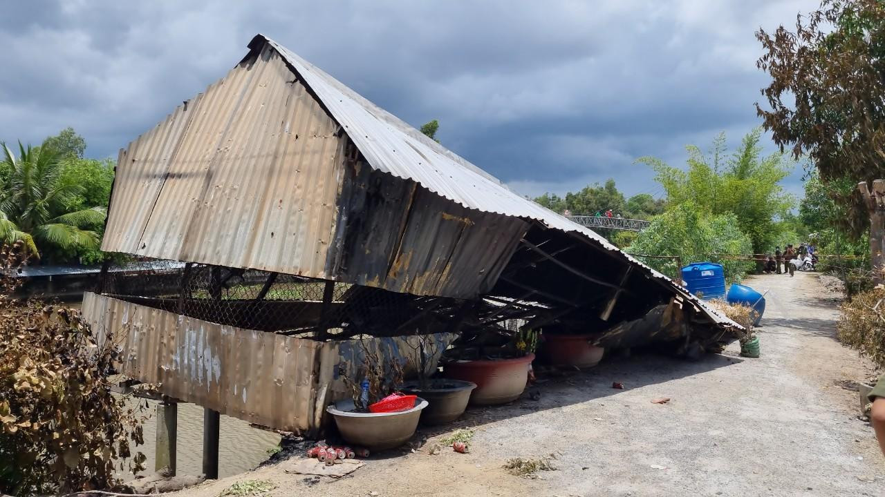 Hiện trường vụ án do Nguyên gây ra.