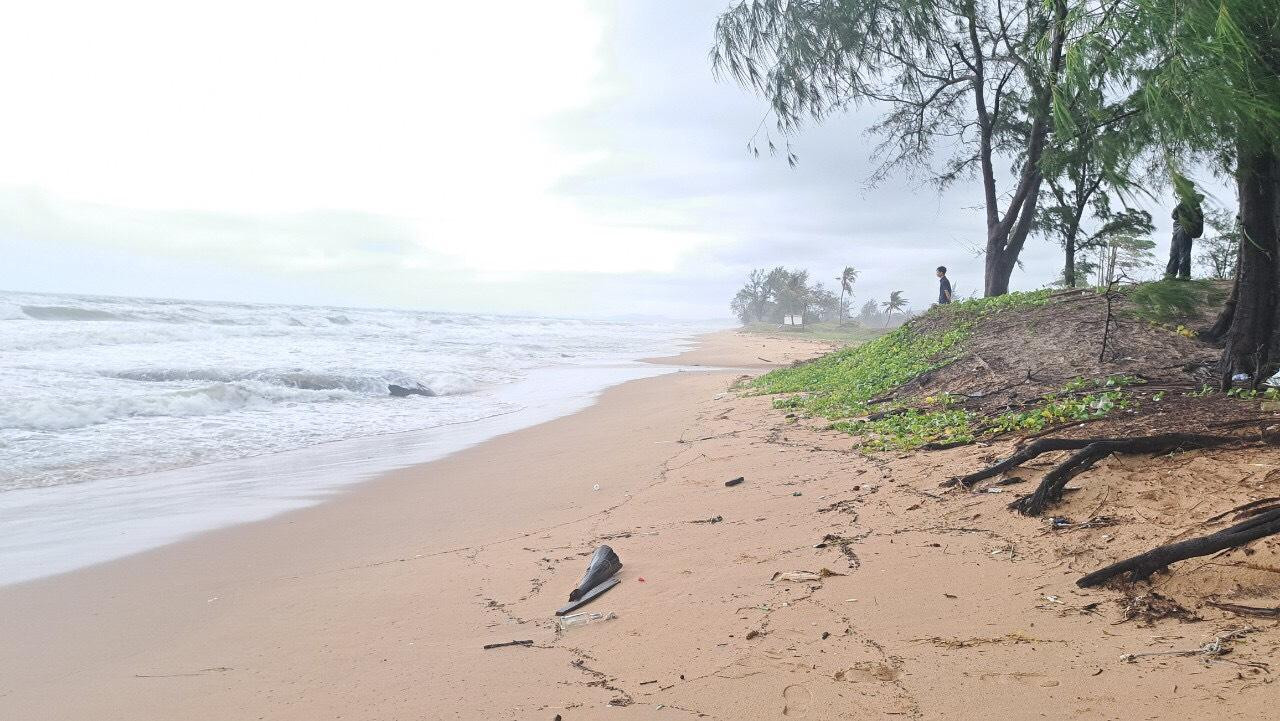 Khu vực biển Bãi Trường (Phú Quốc) nơi phát hiện thi thể trôi dạt vào bờ.