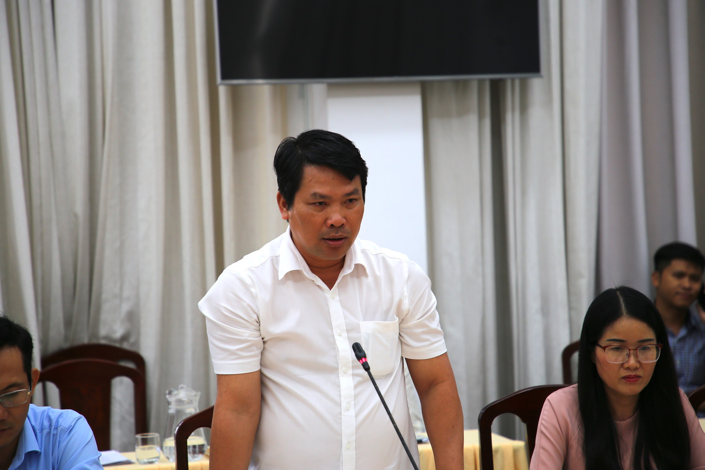 Ông Hà Vũ Sơn - Giám đốc Sở Công thương Cần Thơ thông tin tại buổi họp báo. Ông Hà Vũ Sơn - Giám đốc Sở Công thương Cần Thơ thông tin tại buổi họp báo.