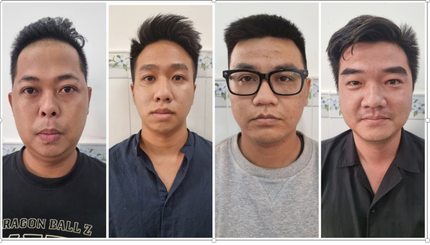 Các đối tượng Thái, Tài, Chương và Phúc (thứ tự từ trái qua). Ảnh: Văn Vũ. Các đối tượng Thái, Tài, Chương và Phúc (thứ tự từ trái qua). Ảnh: Văn Vũ.