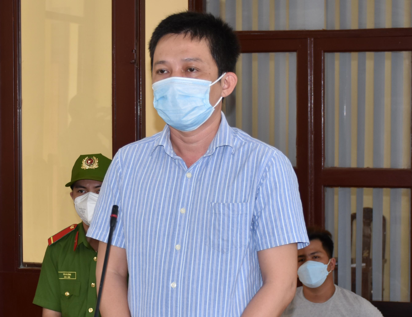 Bị cáo Lê Minh Tài tại phiên toà. Bị cáo Lê Minh Tài tại phiên toà.