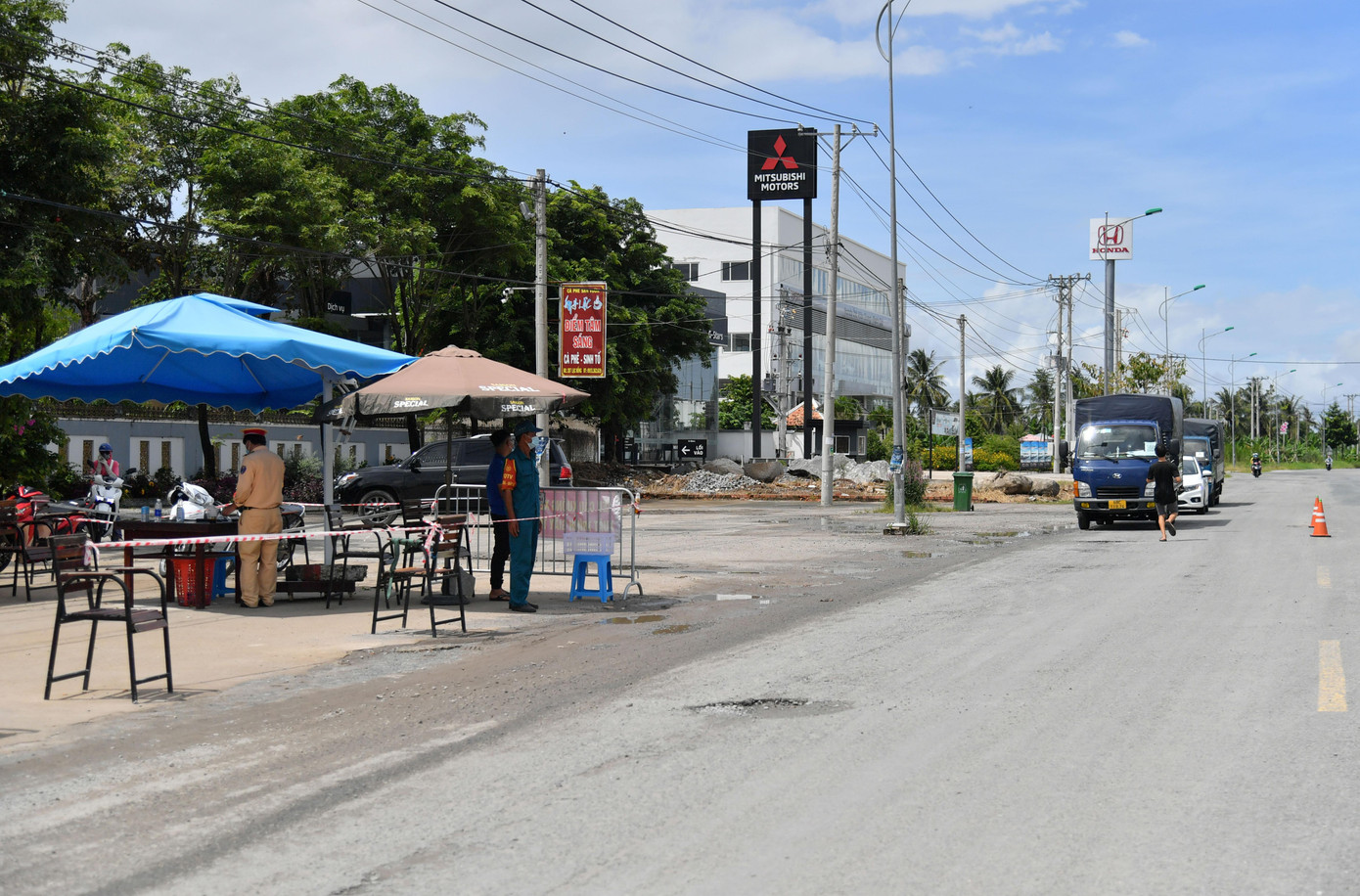 Chốt kiểm soát dịch COVID-19 trên địa bàn tỉnh Kiên Giang.