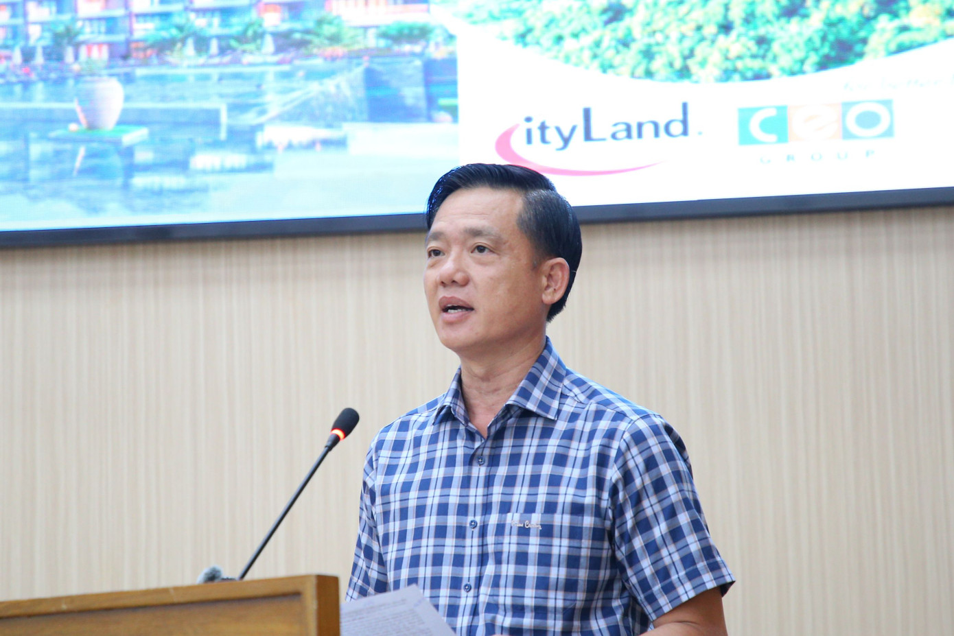 Ông Trần Minh Khoa – Chủ tịch UBND TP. Phú Quốc phát biểu. Ảnh: Nhật Huy.