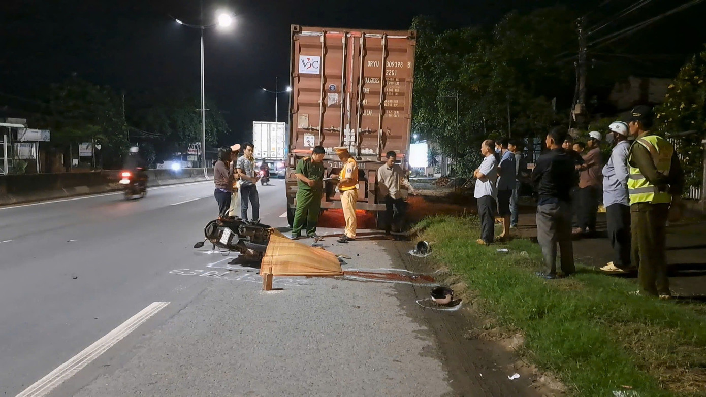 Hiện trường vụ tai nạn. Ảnh: Thảo Vy.