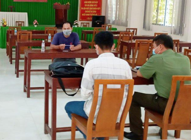 Ông H.T.N. làm việc với cơ quan chức năng.