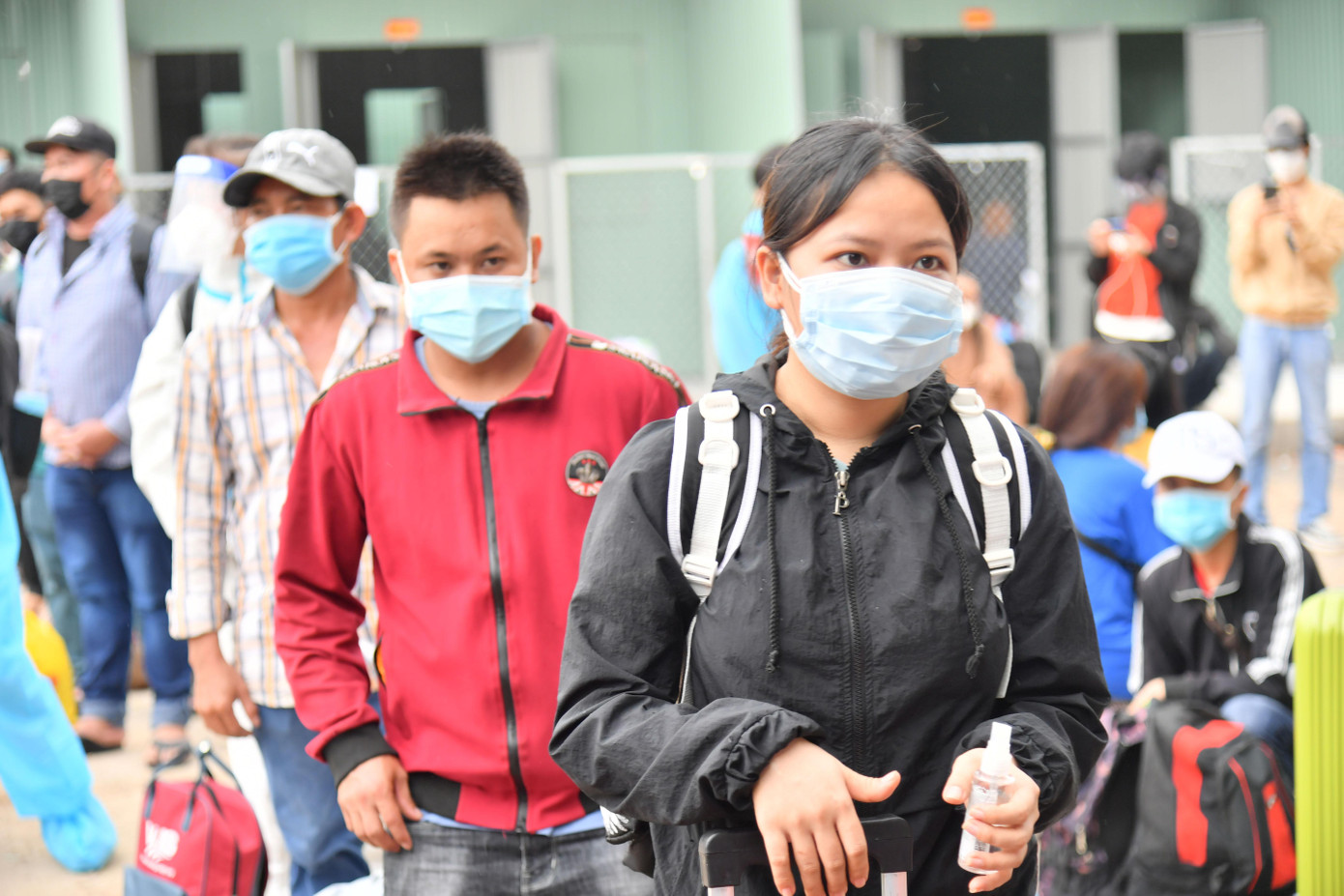 Đây là lần thứ 2 Kiên Giang đón người từ TP. HCM trở về địa phương. Ảnh: Phương Vũ. Đây là lần thứ 2 Kiên Giang đón người từ TP. HCM trở về địa phương. Ảnh: Phương Vũ.