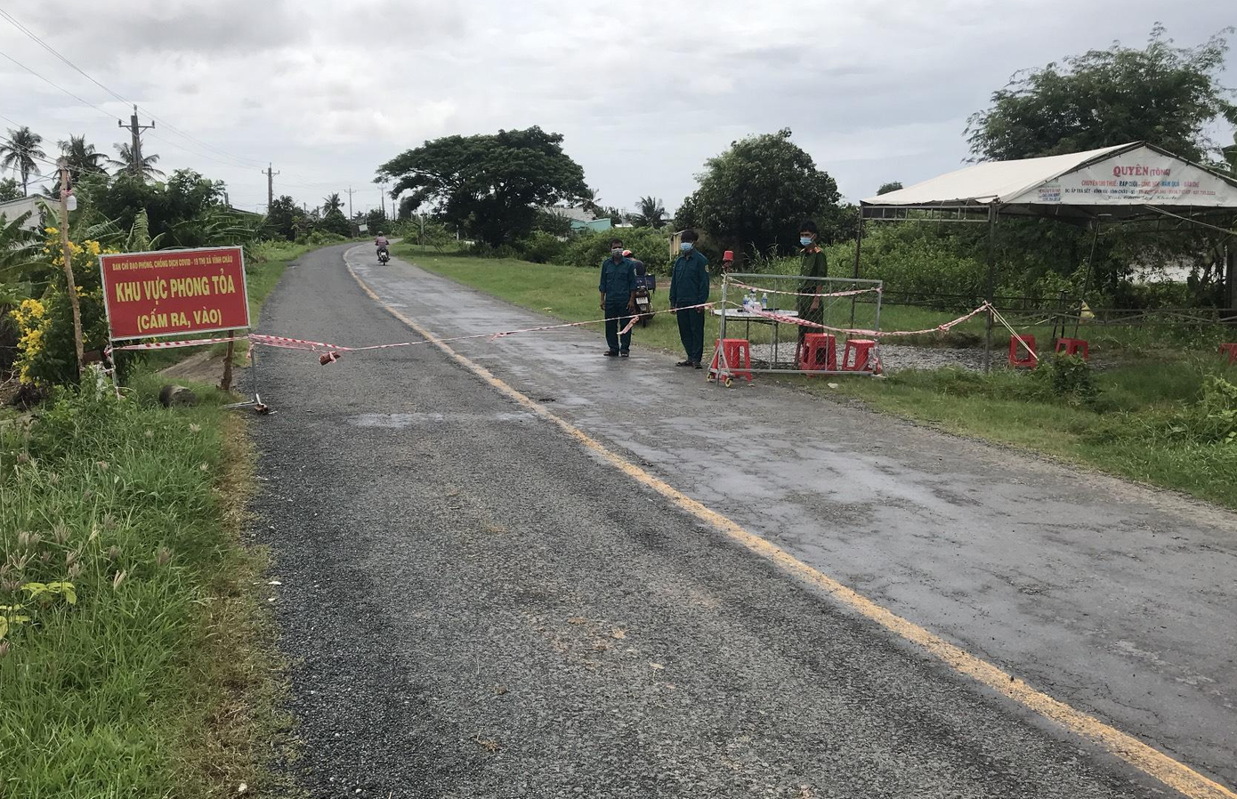 Xã Vĩnh Hải bị phong tỏa vì nhiều ca mắc COVID-19.