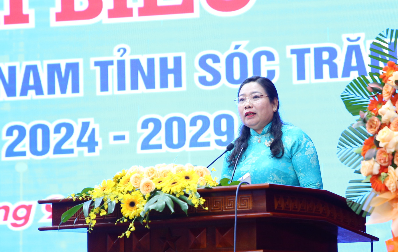 Phó Bí thư thường trực Tỉnh ủy Sóc Trăng phát biểu tại đại hội. Phó Bí thư thường trực Tỉnh ủy Sóc Trăng phát biểu tại đại hội.