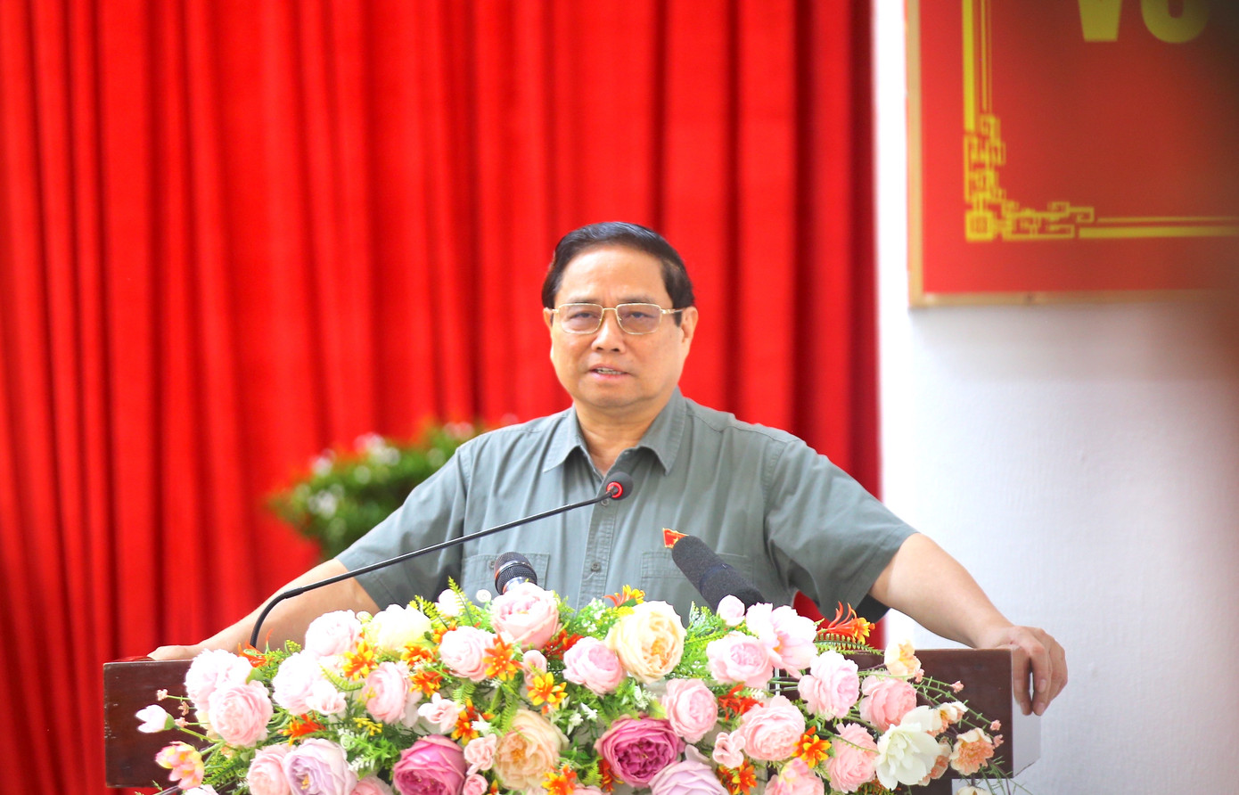 Thủ tướng Phạm Minh Chính phát biểu tại buổi tiếp xúc cử tri. Thủ tướng Phạm Minh Chính phát biểu tại buổi tiếp xúc cử tri.