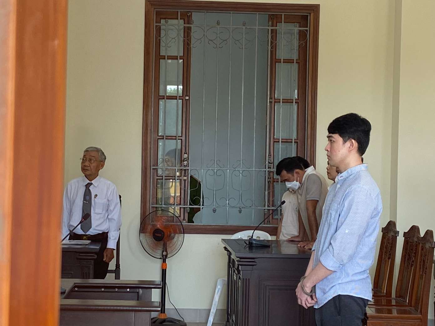 Bị cáo Trương Quang Anh Đức tại phiên toà. Bị cáo Trương Quang Anh Đức tại phiên toà.