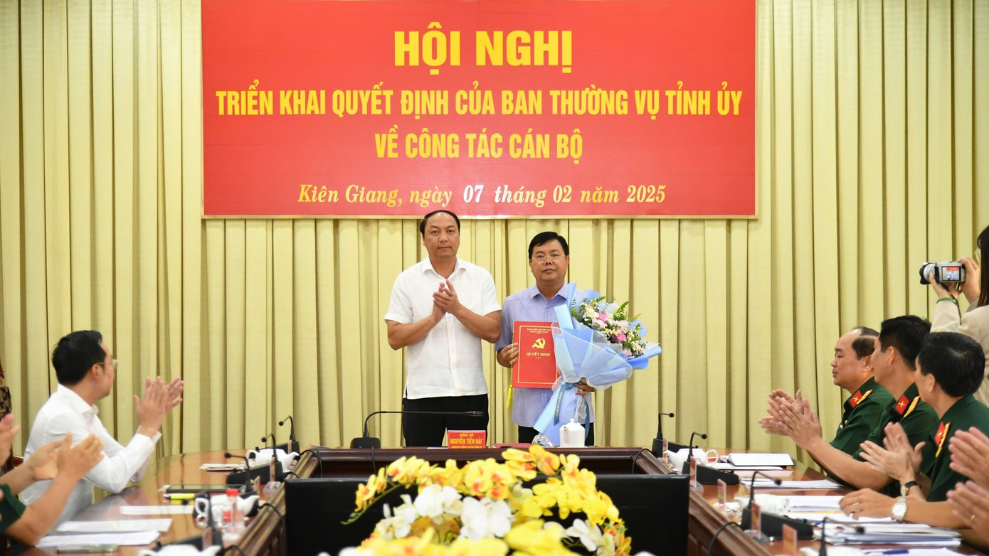 Ông Nguyễn Tiến Hải, Bí thư Tỉnh ủy Kiên Giang giữ chức Bí thư Đảng ủy Quân sự tỉnh nhiệm kỳ 2020-2025. Ảnh: Phương Vũ.