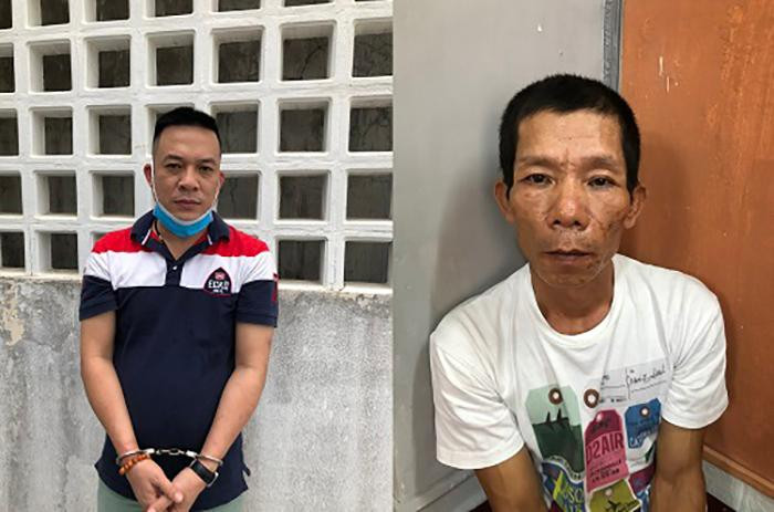 Trần Mạnh Phương (Phương Cối) và Huỳnh Đắc Nghĩa (Nghĩa Cọp) khi bị bắt giữ. Trần Mạnh Phương (Phương Cối) và Huỳnh Đắc Nghĩa (Nghĩa Cọp) khi bị bắt giữ.