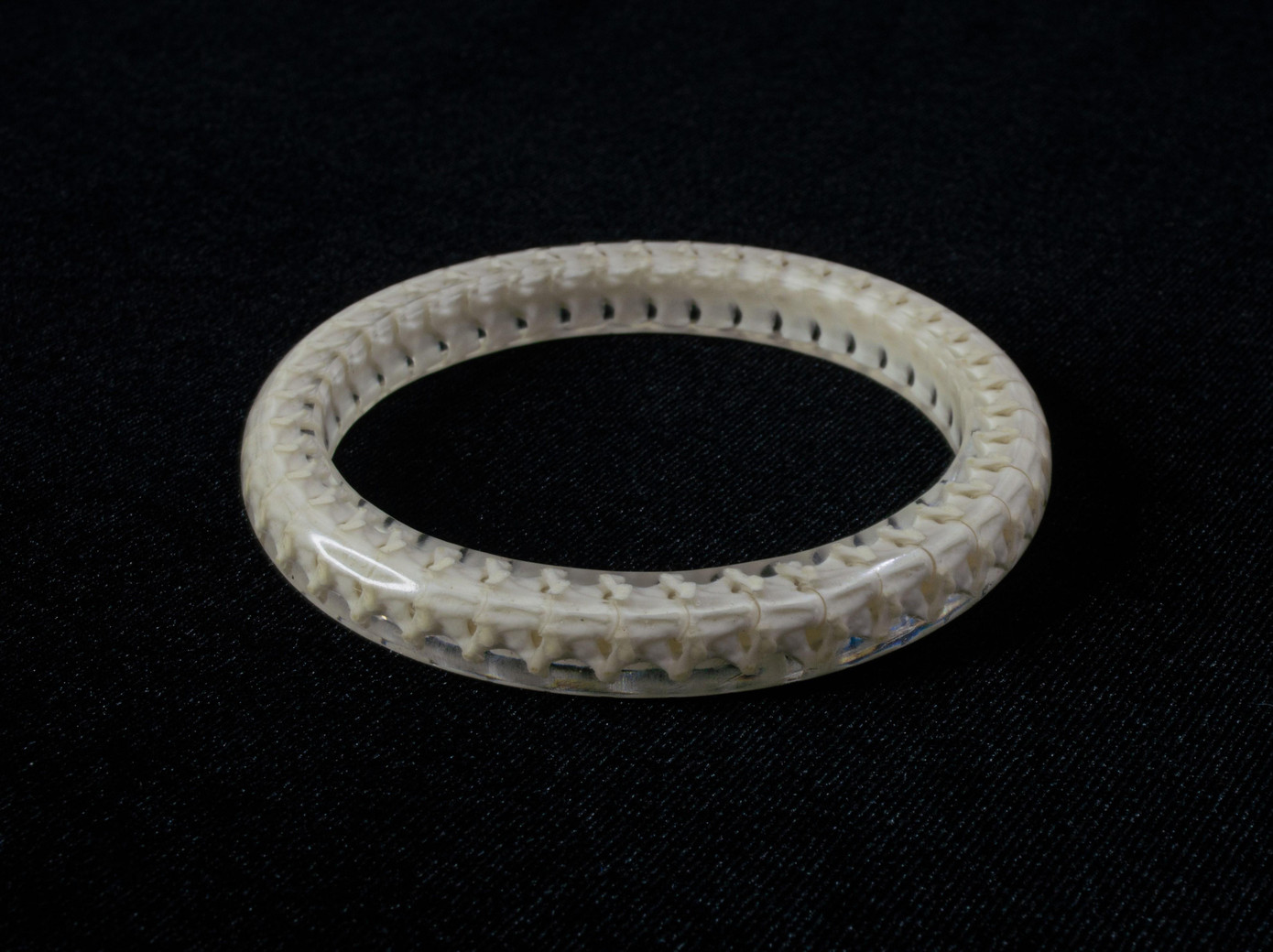 Quang Nhã làm nhẫn, vòng tay từ xương của rắn.