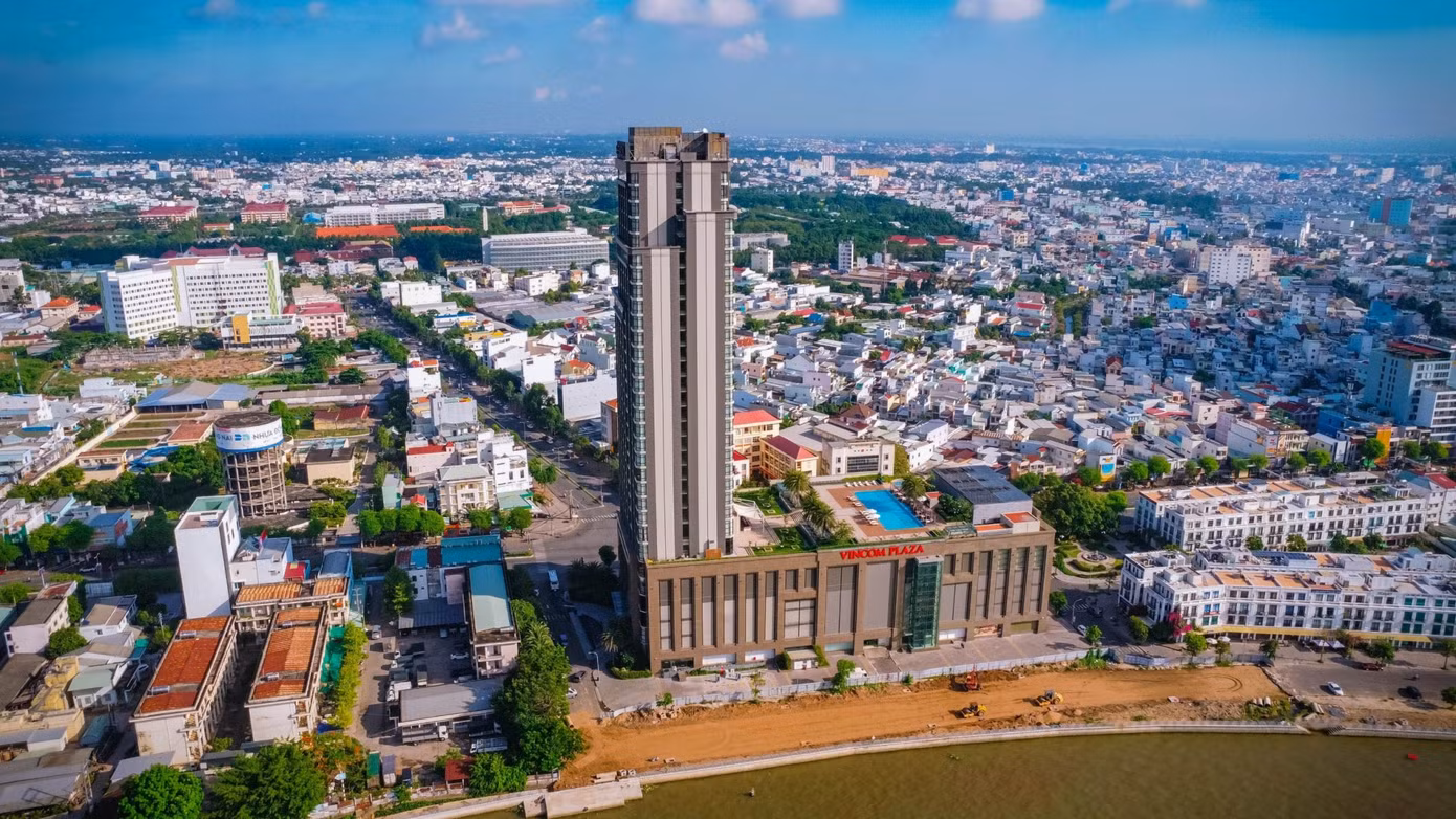 Một góc TP. Cần Thơ nhìn từ trên cao.