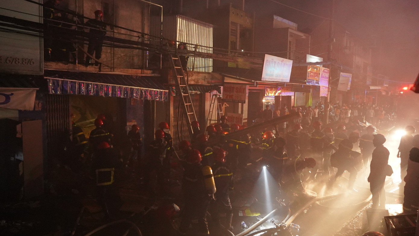 Hiện trường vụ cháy.