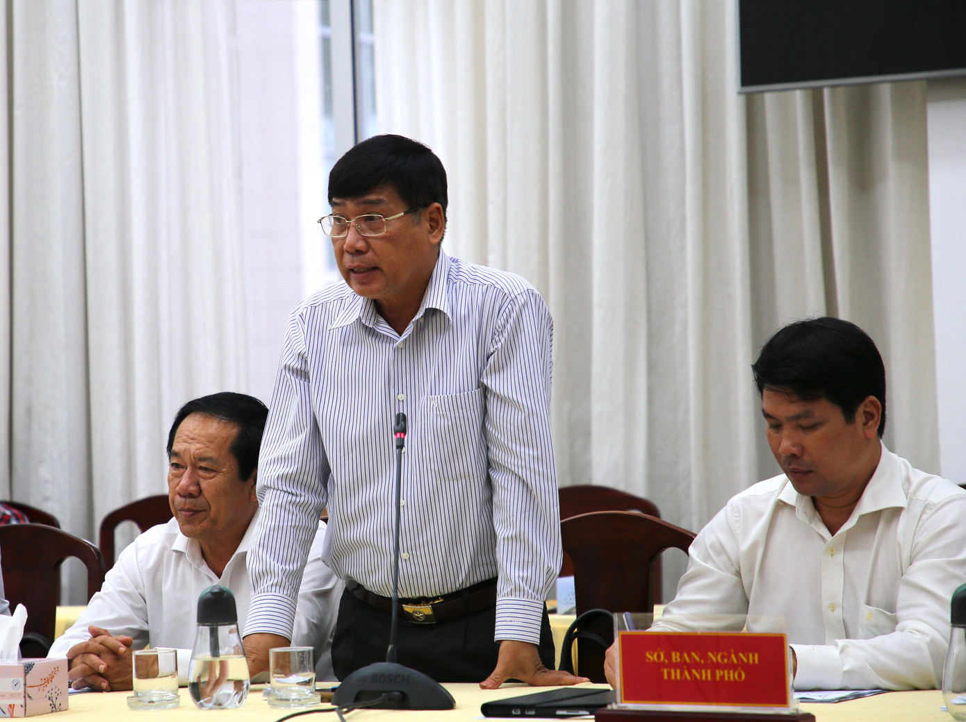 Ông Lê Hùng Yên - Phó Giám đốc Nội vụ TP. Cần Thơ, phát biểu tại cuộc họp báo.