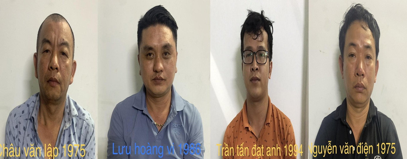 Công an tạm giữ hình sự 4 người để điều tra về hành vi tổ chức đánh bạc và đánh bạc.
