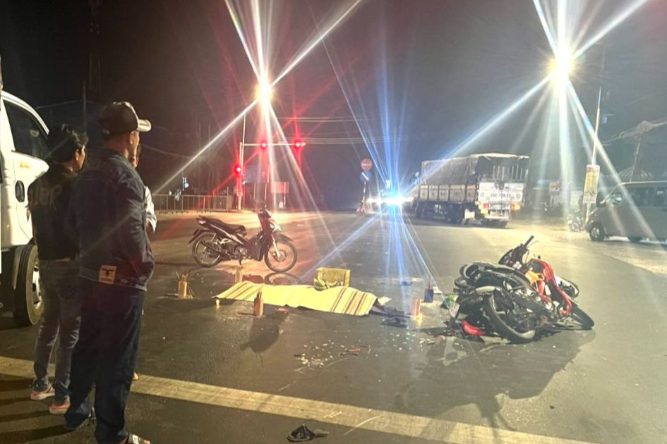 Hiện trường vụ tai nạn. Ảnh: Thảo Vy. Hiện trường vụ tai nạn. Ảnh: Thảo Vy.