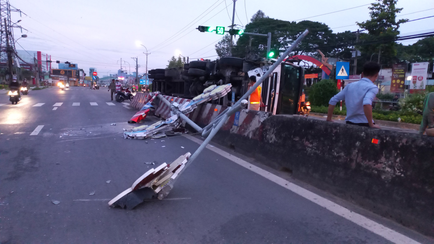 Hiện trường vụ tai nạn. Ảnh: Thảo Vy. Hiện trường vụ tai nạn. Ảnh: Thảo Vy.