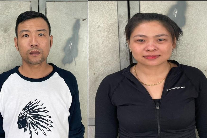 Danh Tuấn (bên trái) và Trần Thị Hạnh. Ảnh: Nghiêm Túc.