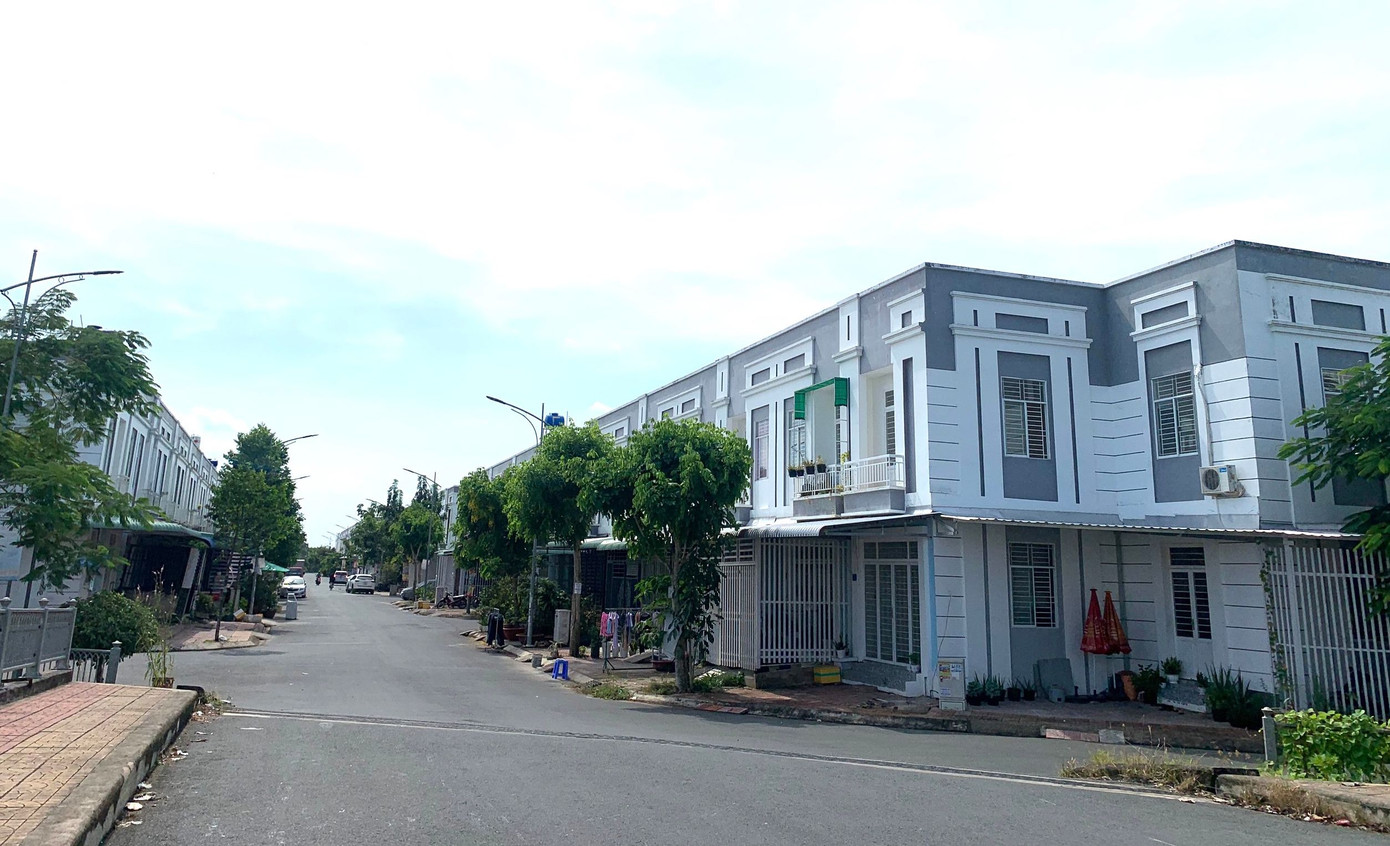 Một góc khu dân cư Thường Thạnh do Công ty Hoàng Quân Cần Thơ thực hiện.