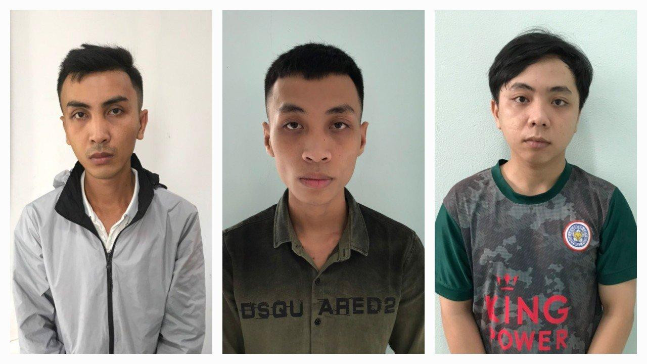 Ba nghi phạm Ánh, Huân và Tỉnh tại cơ quan công an. Ba nghi phạm Ánh, Huân và Tỉnh tại cơ quan công an.