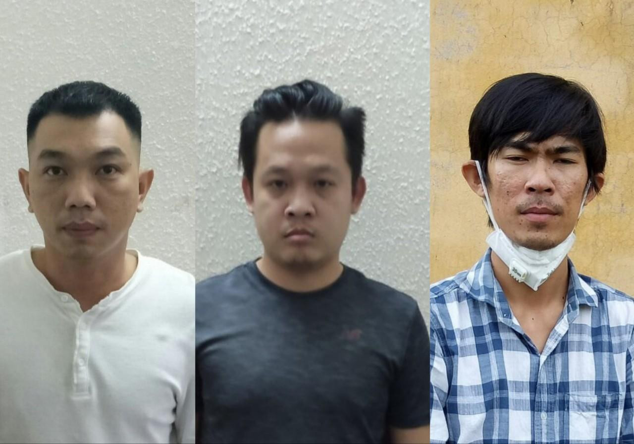 Ba nghi phạm Quân, Trung, Nguyên. Ảnh: CA.