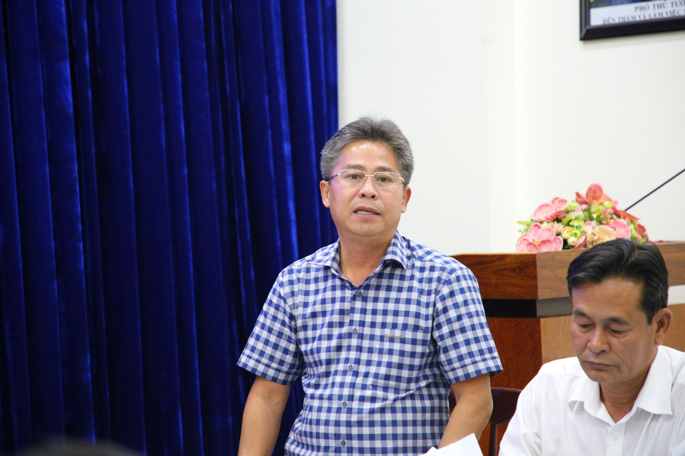 Ông Lê Vũ Đức – Chủ tịch UBND huyện Kế Sách (Sóc Trăng) phát biểu.