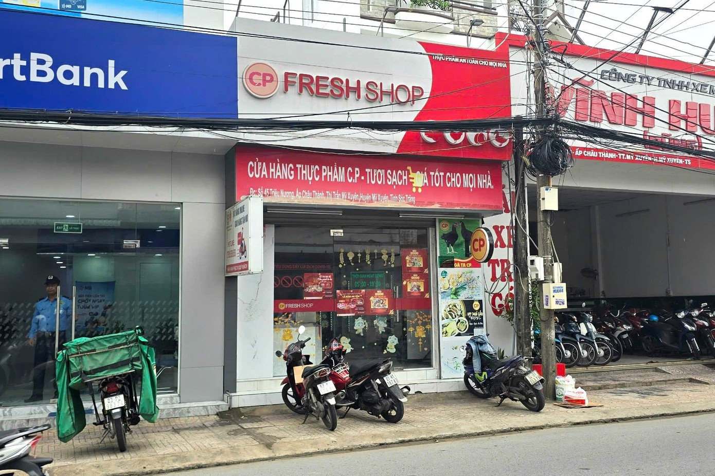 Cửa hàng C.P Fresh Shop tại thị trấn Mỹ Xuyên, huyện Mỹ Xuyên, tỉnh Sóc Trăng. Ảnh: Nhật Huy.