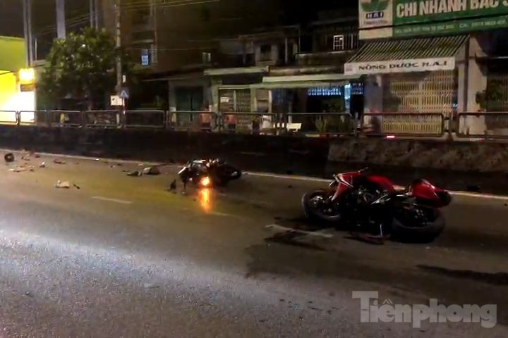 Hiện trường vụ tai nạn. Ảnh: Thảo Vy.