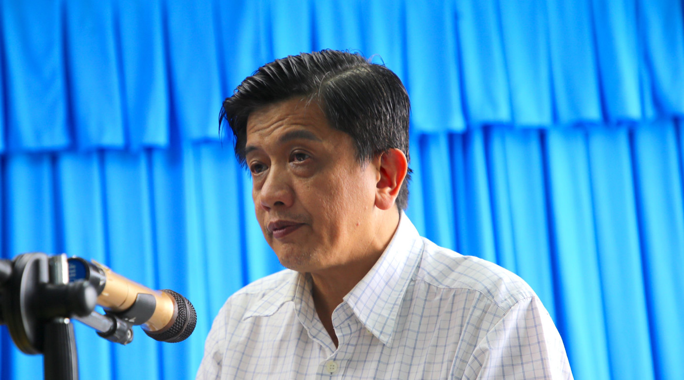 Ông Đỗ Thiện Tùng – Phó Giám đốc Sở Y tế Kiên Giang thông tin tại buổi họp giao ban báo chí.