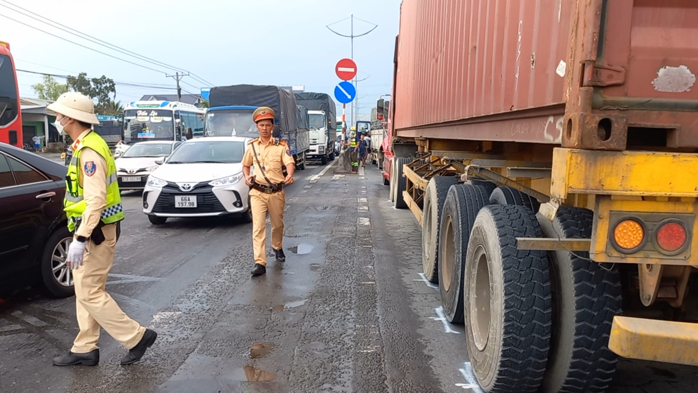 Hiện trường vụ tai nạn.