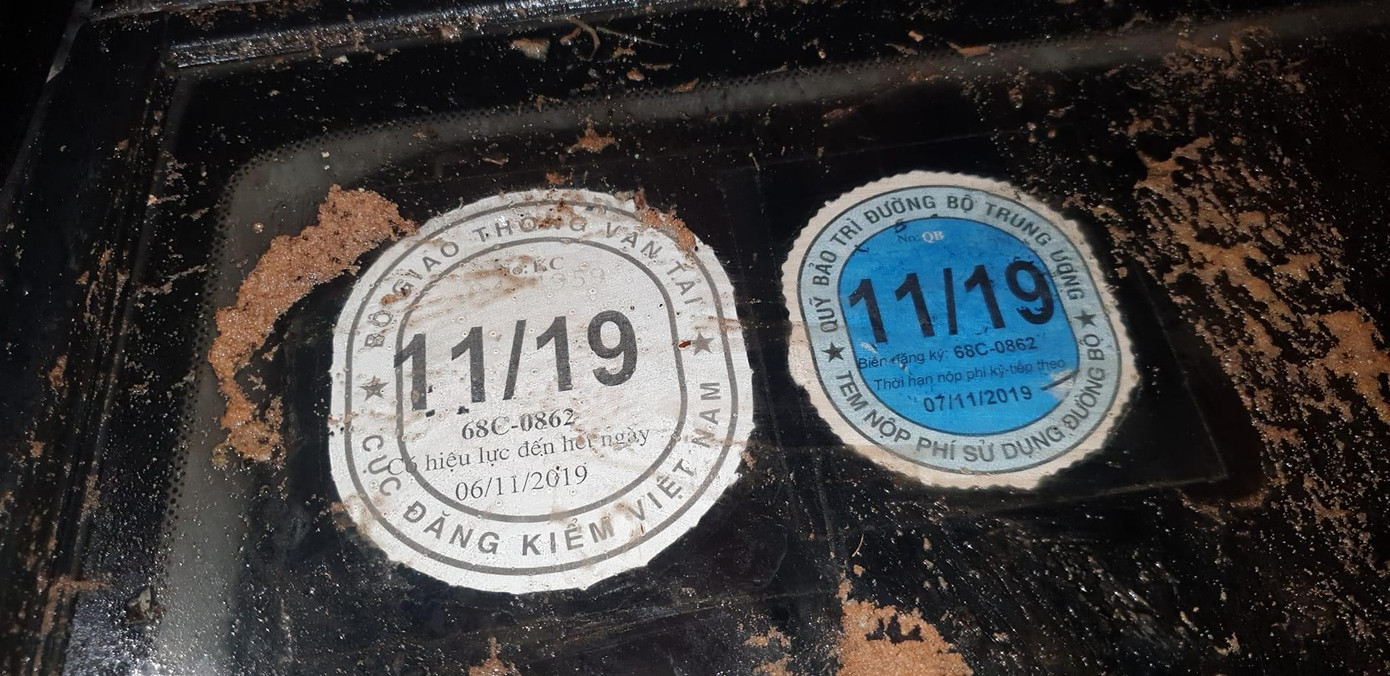 Ô tô đã hết hạn đăng kiểm từ năm 2019.