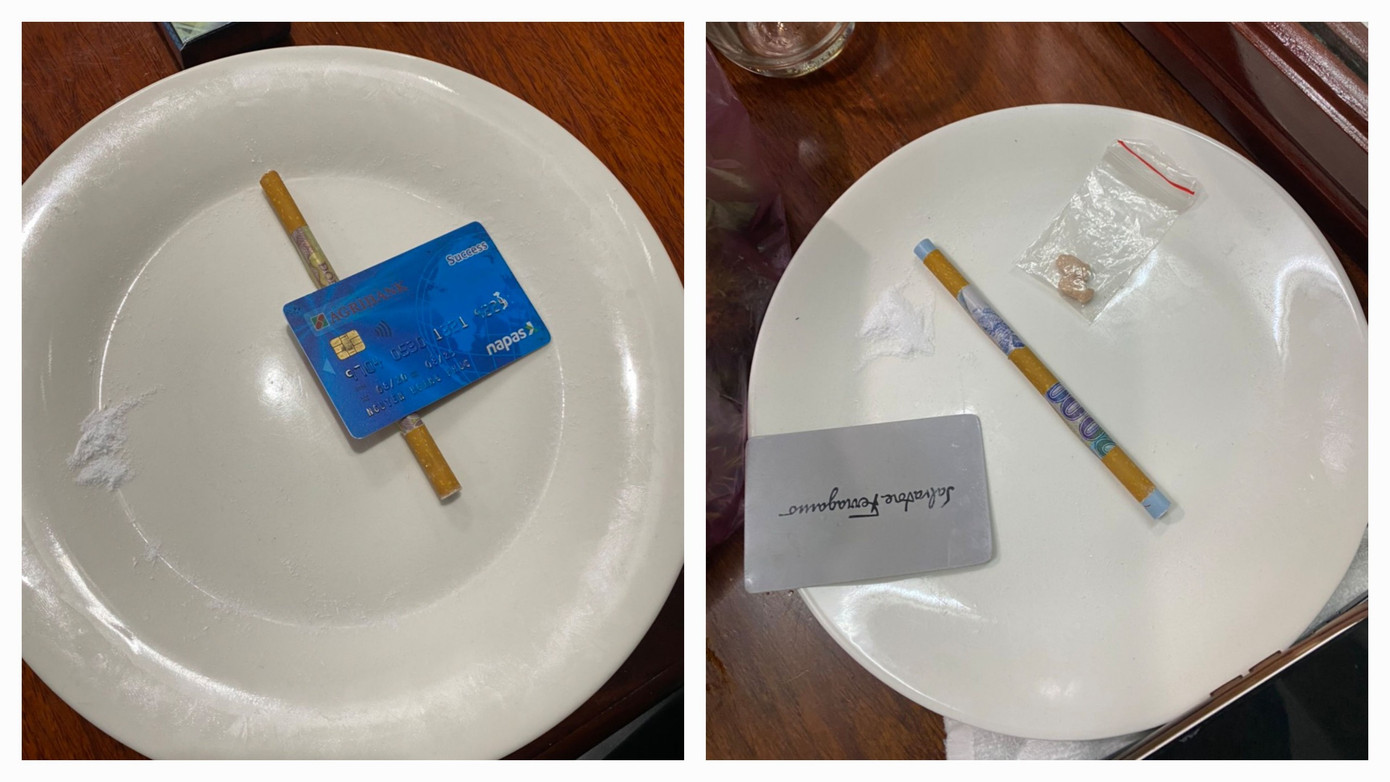 Tang vật các đối tượng dùng để sử dụng ma túy. Ảnh: Văn Vũ. Tang vật các đối tượng dùng để sử dụng ma túy. Ảnh: Văn Vũ.