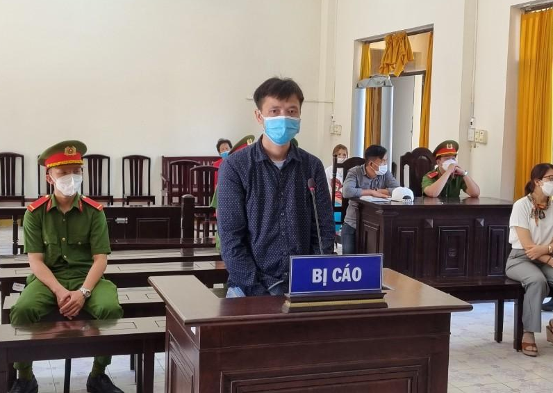 Bị cáo Giang tại phiên toà.