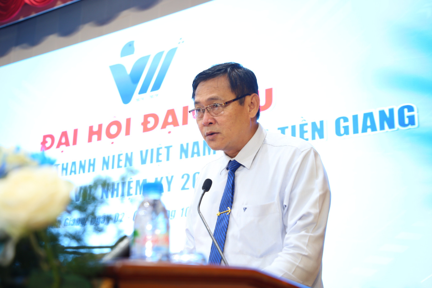 Ông Đỗ Tấn Hùng - Trưởng Ban Dân vận Tỉnh ủy Tiền Giang phát biểu.