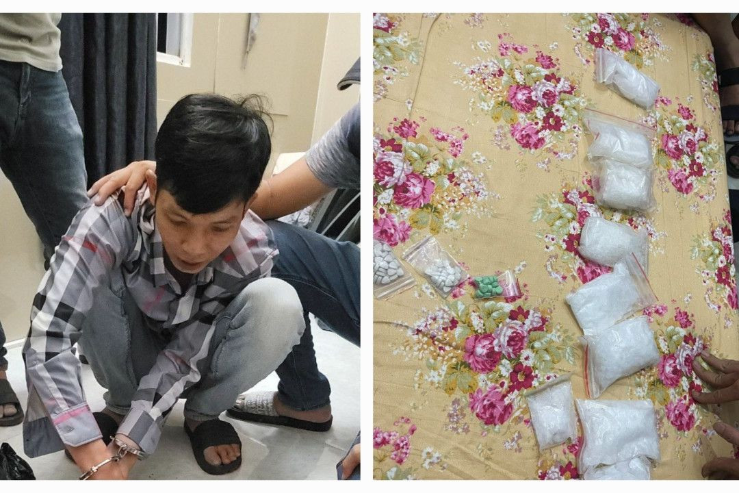 Trần Văn Trường cùng tang vật. Trần Văn Trường cùng tang vật.